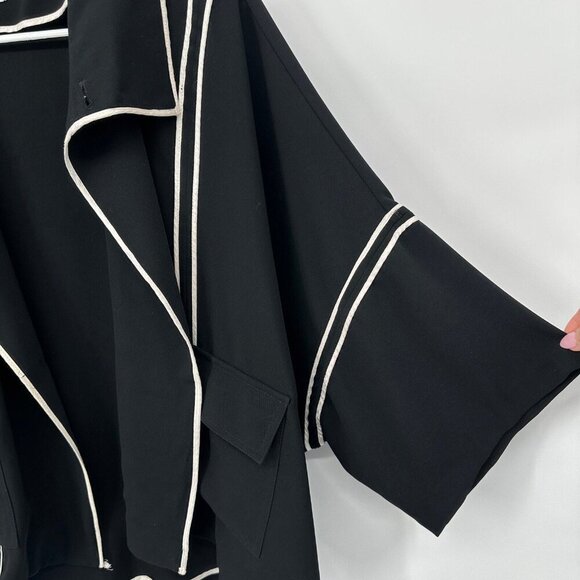 Ivan Grundahl Copenhagen Womens Tunic Jacket Black White Size Large EU 40 Flowy - Picture 5 of 8